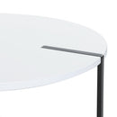 Artiss Coffee Table Side Table Round White Cedric - RnR Galore