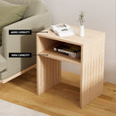 Artiss Coffee Table Storage Shelf Fluted Side Pine - RnR Galore
