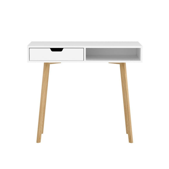 Artiss Computer Desk Drawer Cabinet Shelf White 90CM - RnR Galore