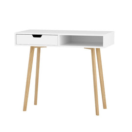 Artiss Computer Desk Drawer Cabinet Shelf White 90CM - RnR Galore