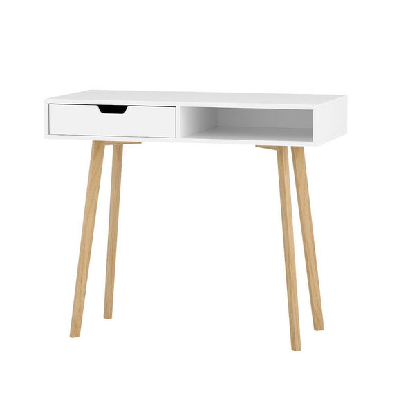 Artiss Computer Desk Drawer Cabinet Shelf White 90CM - RnR Galore