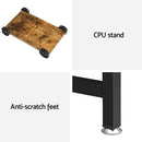 Artiss Computer Desk L - Shape CPU Stand Brown 147CM - RnR Galore