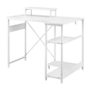 Artiss Computer Desk L - Shape Home Office Study Table Open Shelves White 100CM - RnR Galore