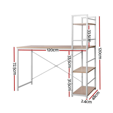 Artiss Computer Desk Shelf Oak 120CM - RnR Galore