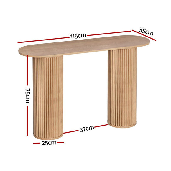 Artiss Console Table Oval 115CM Pine Blake - RnR Galore