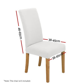 Artiss Dining Chair Covers 6x Slipcovers Spandex Stretch Banquet Wedding White - RnR Galore