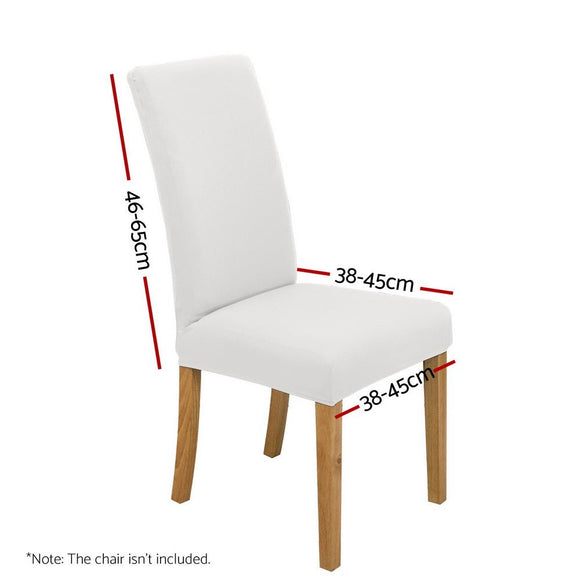 Artiss Dining Chair Covers 6x Slipcovers Spandex Stretch Banquet Wedding White - RnR Galore
