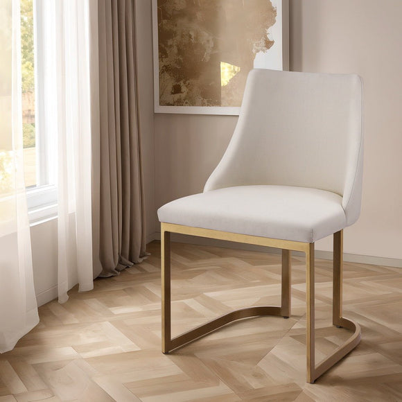 Artiss Dining Chairs Set of 2 Linen Fabric Frame Beige - RnR Galore