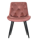 Artiss Dining Chairs Set of 2 Velvet Diamond Tufted Pink - RnR Galore