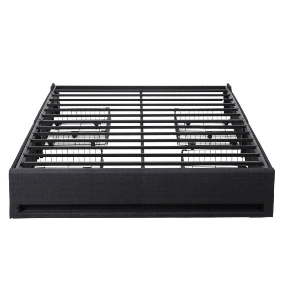 Artiss Double Bed Frame with Storage Drawers RGB Lights Charging Station Upholstered Fabric - RnR Galore
