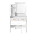 Artiss Dressing Table Set Stool Led White Doria - RnR Galore