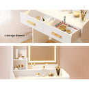 Artiss Dressing Table Set Stool Led White Doria - RnR Galore