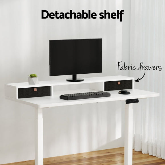 Artiss Electric Standing Desk Dual Motor Office Table With Shelf Drawer120CM - RnR Galore