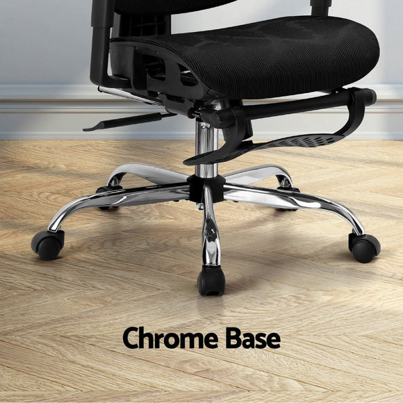 Artiss Ergonomic Office Chair Footrest Black - RnR Galore