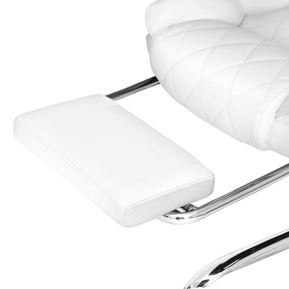 Artiss Executive Office Chair Leather Footrest White - RnR Galore
