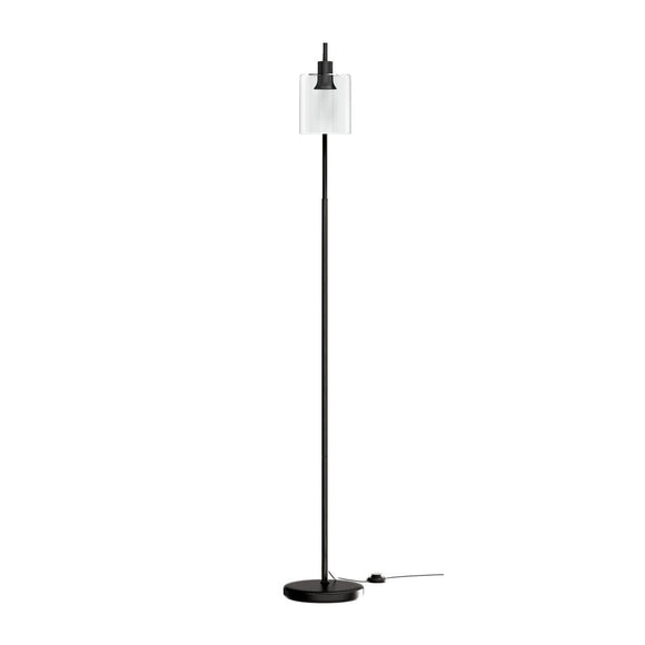Artiss Floor Lamp Light Stand Modern Home Living Room Office Reading Glass Shade Black - RnR Galore