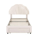 Artiss King Single Bed Frame with Storage Drawer Upholstered Velvet Platform Bed LED Headboard - RnR Galore
