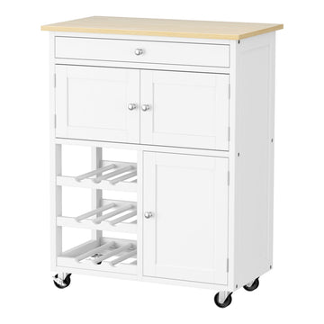 Artiss Kitchen Island Trolley Rolling Serving Cart Storage Cart Drawer Cupboard - RnR Galore