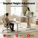 Artiss L - Shape Standing Desk Sit Stand Up Height Adjustable Electric Motorised White - RnR Galore