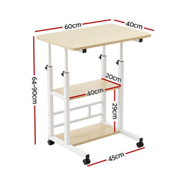 Artiss Laptop Desk Height Adjustable Mobile Workstation Computer Desks 60CM - RnR Galore