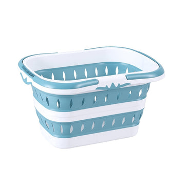 Artiss Laundry Basket Hamper Large Foldable Washing Clothes Storage Organiser Blue - RnR Galore