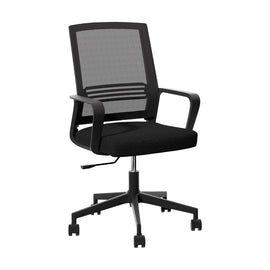 Artiss Mesh Office Chair Computer Gaming Desk Chairs Work Study Mid Back Black - RnR Galore