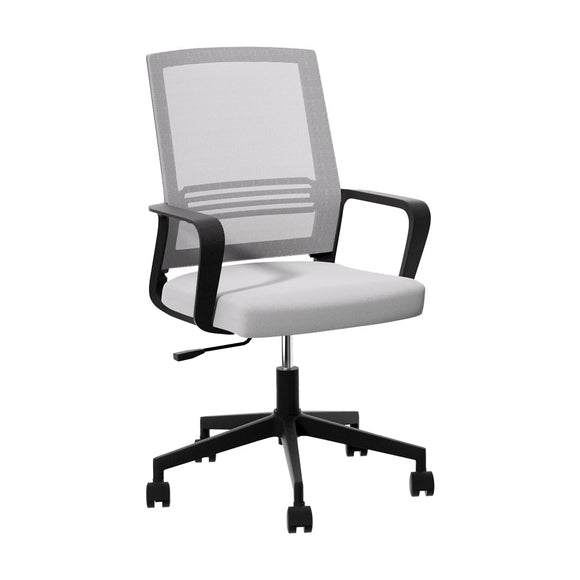 Artiss Mesh Office Chair Computer Gaming Desk Chairs Work Study Mid Back Grey - RnR Galore