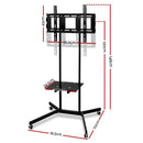 Artiss Mobile TV Stand for 32" - 65" TVs Mount Bracket Portable Shelf Trolley Cart - RnR Galore