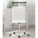 Artiss Office Chair Conference Chairs PU Leather Low Back White - RnR Galore