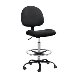 Artiss Office Chair Drafting Stool Fabric Chairs Black - RnR Galore