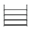 Artiss Shoe Rack 4 - tier 16 Pairs Stackable Black - RnR Galore