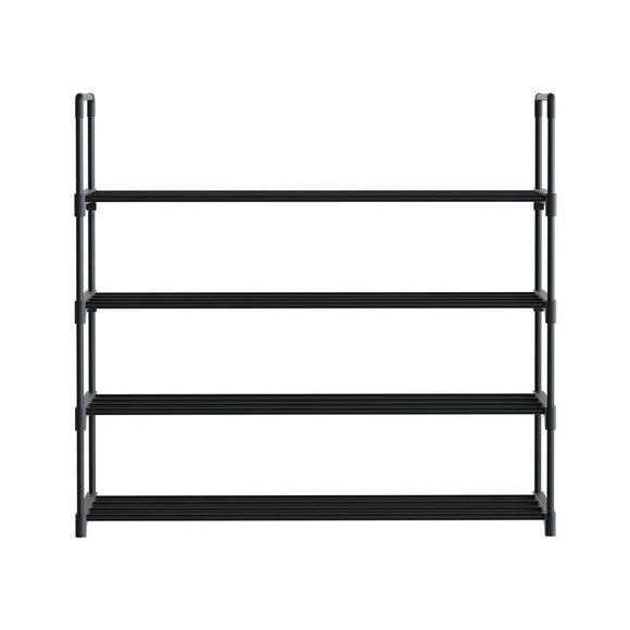 Artiss Shoe Rack 4 - tier 16 Pairs Stackable Black - RnR Galore
