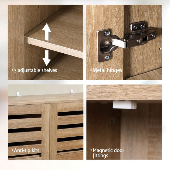 Artiss Shoe Rack Cabinet 30 Pairs Adjustable Shelf - RnR Galore