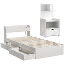 Artiss Single Bed Frame with Charging Ports and Bedside Table - RnR Galore