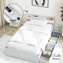 Artiss Single Bed Frame with Charging Ports and Bedside Table - RnR Galore