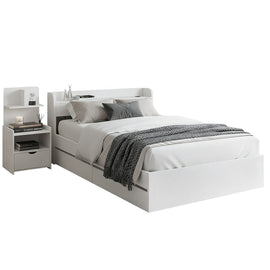 Artiss Single Bed Frame with Charging Ports and Bedside Table - RnR Galore