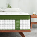Artiss Single Bed Frame with Hybrid Mattress Set 30cm Medium Firm Platform Headboard Boucle Upholstered Pocket Coil for Pressure Relief - RnR Galore