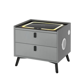 Artiss Smart Bedside Table with Wireless Charging - AIKA Grey - RnR Galore