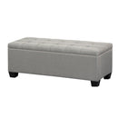 Artiss Storage Ottoman Blanket Box 97cm Button Linen Grey - RnR Galore