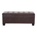 Artiss Storage Ottoman Blanket Box 97cm Leather Brown - RnR Galore