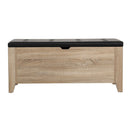 Artiss Storage Ottoman Blanket Box Leather Oak - RnR Galore
