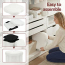 Artiss Storage Ottoman Foot Stool Foldable White - RnR Galore