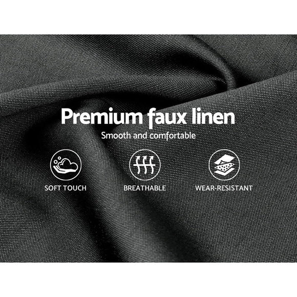 Artiss Tino Bed Frame Double Size Charcoal Fabric - RnR Galore