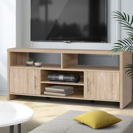 Artiss TV Cabinet Entertainment Unit 140cm Oak Ken - RnR Galore