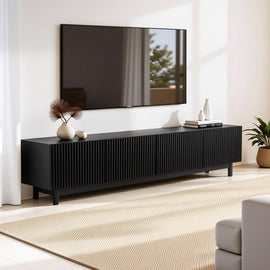 Artiss TV Unit Entertainment Unit Storage Cabinet 180cm Black - RnR Galore