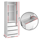 Artiss Wardrobe Clothes Closet Storage Organizer White - RnR Galore