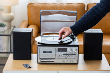 Audio Home Entertainment System (Black) Turntable, CDs, Vinyl, Wireless Streaming & More - RnR Galore
