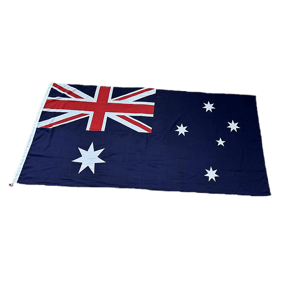 Australian Flag Heavy Duty Woven Spun Poly Australia Flag Metal Clips - RnR Galore