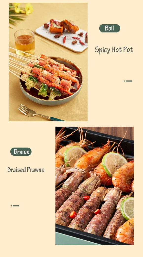BEAR Multi - functional 2 - in - 1 Cooking Hot Pot And Griddle Barbecue Machine DKL - C15L1 - RnR Galore