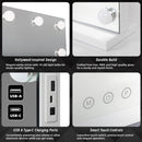 Beauty Mirror with 18 LED Bulbs, Colour Settings, White Frame, and USB A and C Ports - RnR Galore